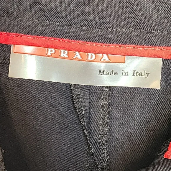 Prada Vintage Black and Red Detail Garment - Picture 2 of 8